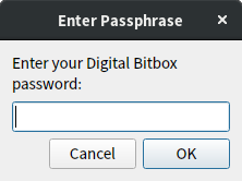 Enter your Digital Bitbox password