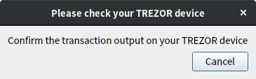 Please check your TREZOR device
